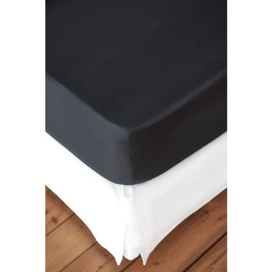 Casa Plus Jersey-Fixleintuch Schwarz
