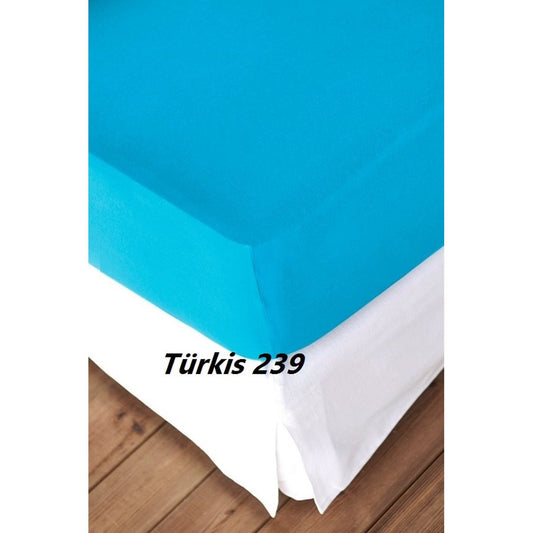 Casa Plus Jersey-Fixleintuch Turkis