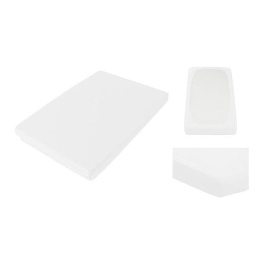 Casa Plus Jersey-Fixleintuch Weiss